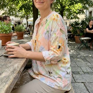 Bawełniana tkanina SATIN Oahu pink digital print