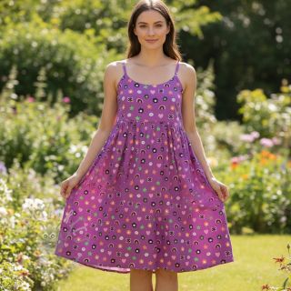 Bawełniana tkanina Love mauve