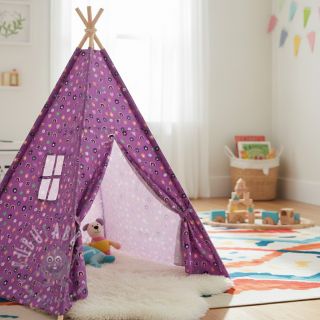 Bawełniana tkanina Love mauve