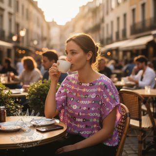 Bawełniana tkanina Love dream mauve