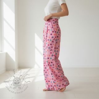 Bawełniana tkanina Love pink