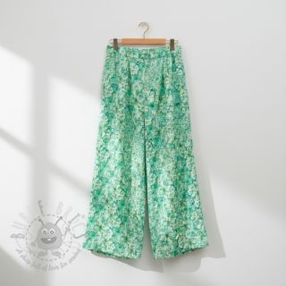 Bawełniana tkanina EMBROIDERY Viola green digital print