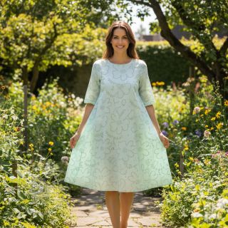 Bawełniana tkanina VOILE Puffy mint