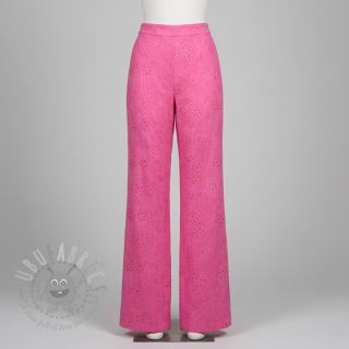 Bawełniana tkanina VOILE EMBROIDERY Vintage fuchsia