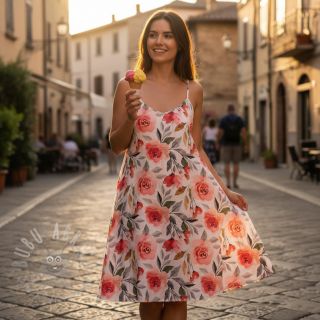 Bawełniana tkanina VOILE Love digital print