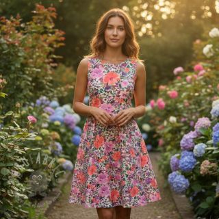 Bawełniana tkanina Expession flowers digital print