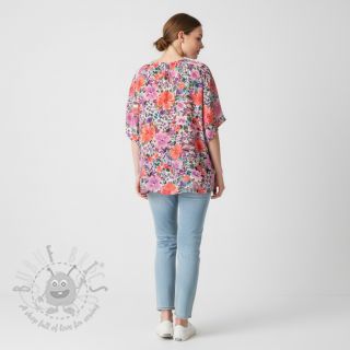 Bawełniana tkanina Expession flowers digital print