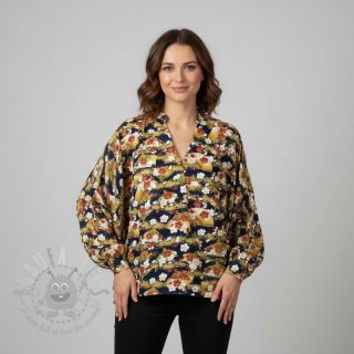 Bawełniana tkanina JAPAN Obi indigo