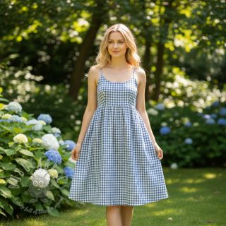 Bawełniana tkanina Brigitte pervenche