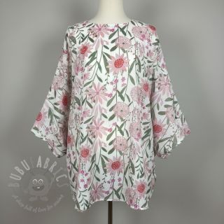 Bawełniana tkanina Meadow white digital print