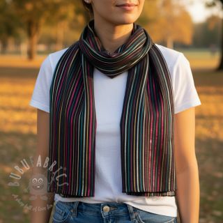 Bawełniana tkanina LUREX stripes navy