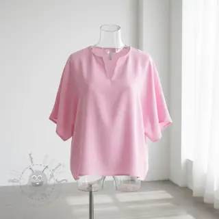 Bawełniana tkanina z lnem pink
