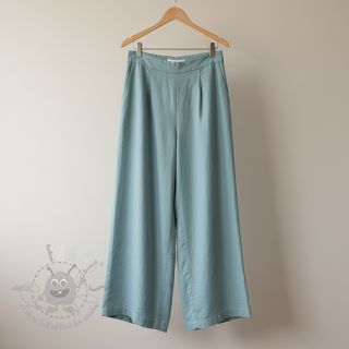 Bawełniana tkanina z lnem old blue