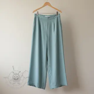 Bawełniana tkanina z lnem old blue