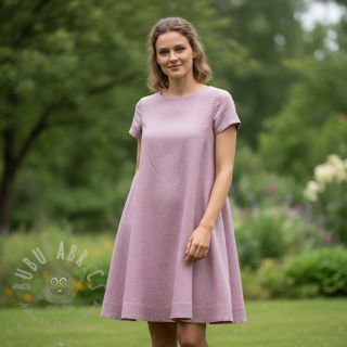 Bawełniana tkanina z lnem old pink