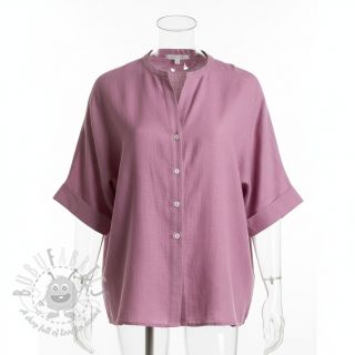 Bawełniana tkanina z lnem old pink