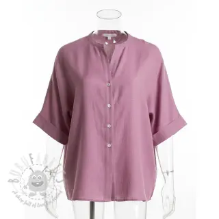 Bawełniana tkanina z lnem old pink
