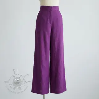 Bawełniana tkanina z lnem purple