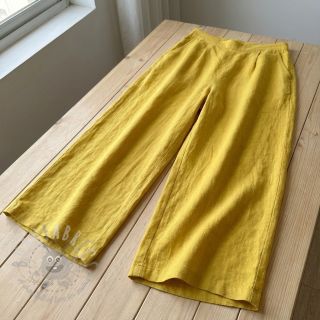 Bawełniana tkanina z lnem ochre