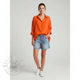 Bawełniana tkanina z lnem orange