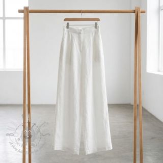 Bawełniana tkanina z lnem off white