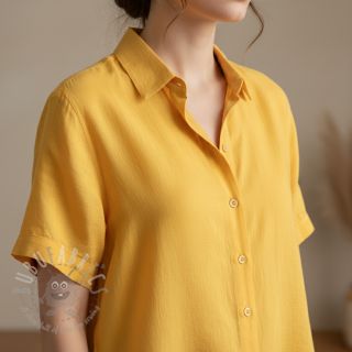 Bawełniana tkanina z lnem yellow