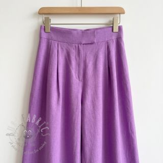 Bawełniana tkanina z lnem dark lilac