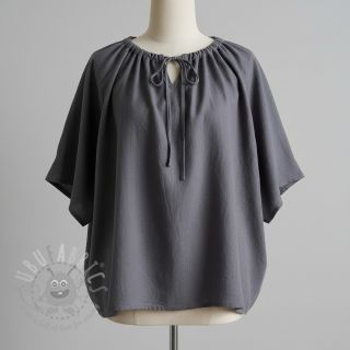 Bawełniana tkanina z lnem dark grey