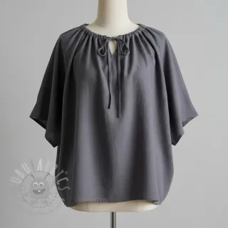 Bawełniana tkanina z lnem dark grey