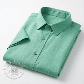 Bawełniana tkanina z lnem apple green