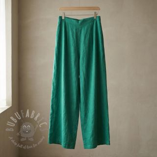 Bawełniana tkanina z lnem apple green