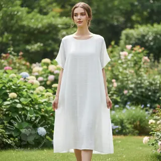 Bawełniana tkanina EMBROIDERY DOBBY Square white
