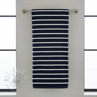 Frotte YARN DYED Stripe BIG dark blue