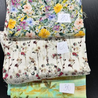 Pakiet tkanin len z bawełną 052