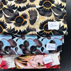 Pakiet tkanin len z bawełną 054