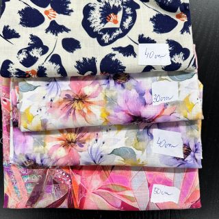 Pakiet tkanin len z bawełną 055