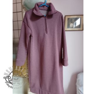 Dresówka drapana JOGGING aubergine melange