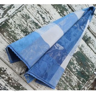 Tkanina dekoracyjna FRENCH TABLE CLOTH JACQUARD Cabosse allover indigo