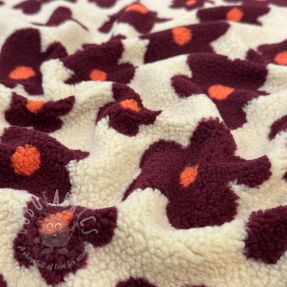 Tkanina płaszczowa TEDDY JACQUARD Flowers beige