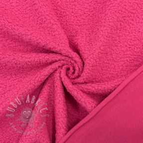 Fleece TEDDY DOUBLE SIDED pink neon