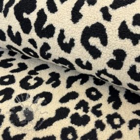 Tkanina płaszczowa TEDDY JACQUARD Animal skin black