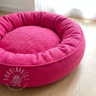 Fleece TEDDY DOUBLE SIDED pink neon