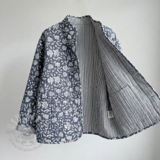 Bawełniana tkanina QUILT Gange gris