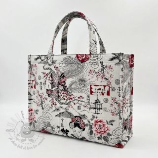 Tkanina dekoracyjna jacquard Akita blanc