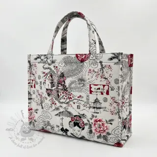 Tkanina dekoracyjna jacquard Akita blanc