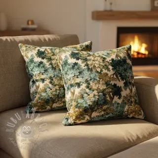 Tkanina dekoracyjna jacquard Aubusson emeraude