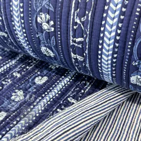 Bawełniana tkanina QUILT Gange bleu