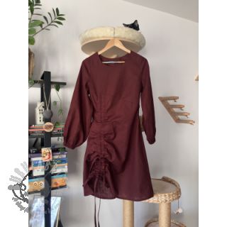 Len enzymatycznie prany bordeaux