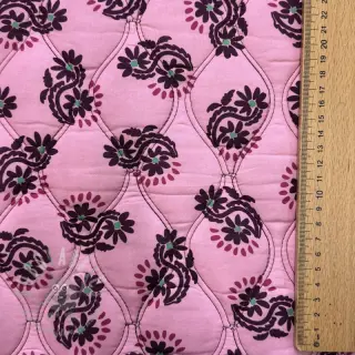Bawełniana tkanina VOILE STEPPED Daria flower aubergine digital print