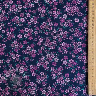 Bawełniana tkanina Simie flowers navy digital print
